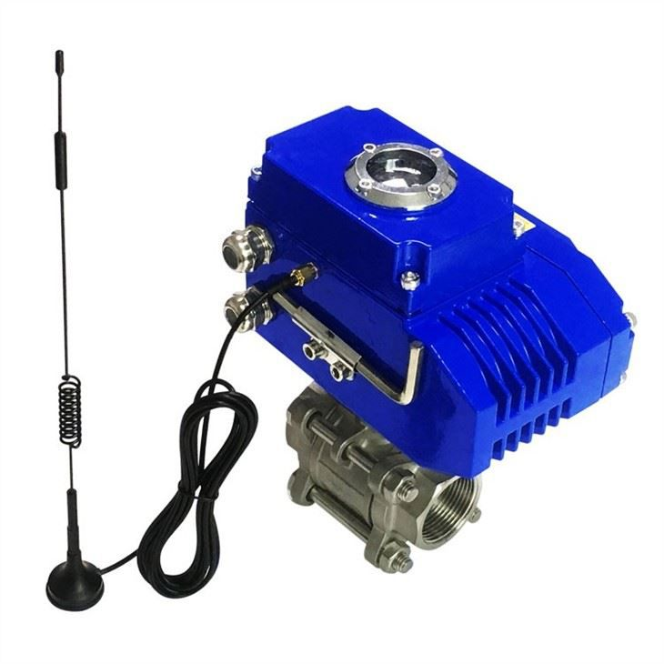 4G GPRS Mobile Phone Controlled Stainless Steel Quarter-Turn Electric Valve Actuator