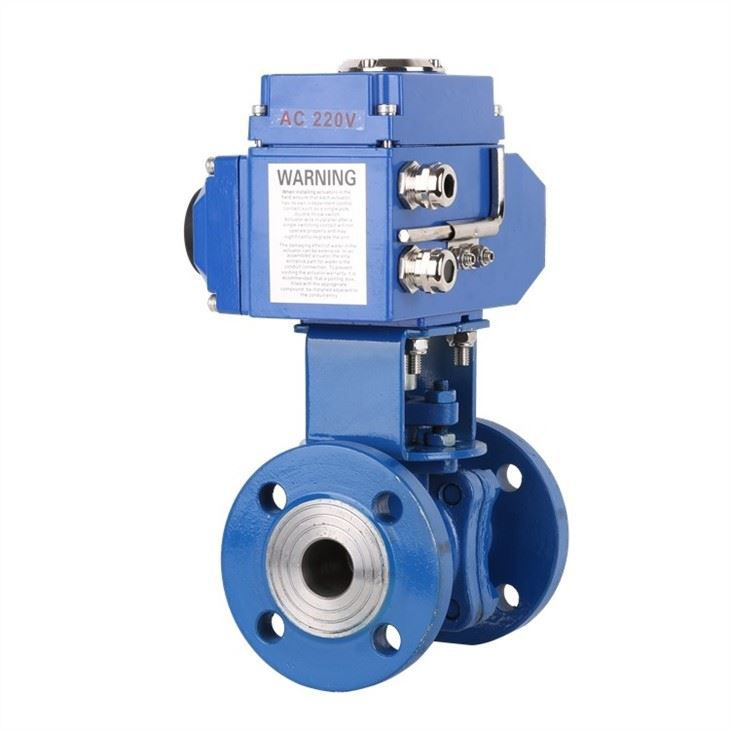 AC110V Motorized DN50 DIN Cast Iron Ball Valve from China manufacturer ...